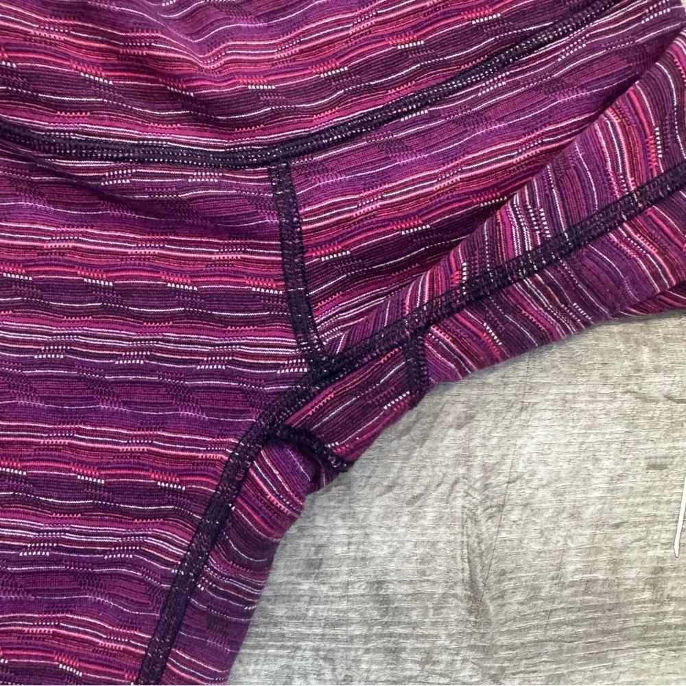 Lululemon Twist Wunder Under Low Rise Space Dyed Regal Plum Leggings Womens 2